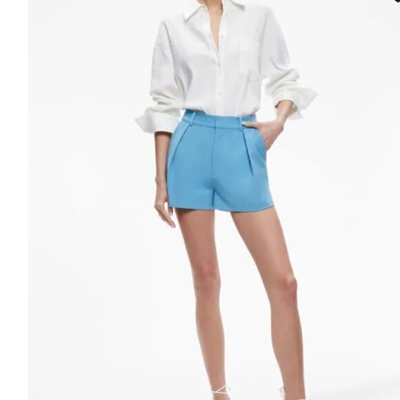 Alice + Olivia Gary pleated shorts NWT Size 8 $276 - Picture 2 of 8
